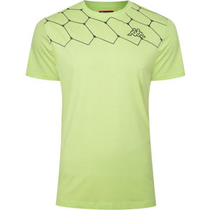 Kappa LOGO AREBO Pánské tričko, Světle zelená,Černá, velikost L
