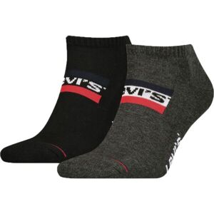 Levi's LOW CUT LOGO 2P Unisexové ponožky, černá, veľkosť 39/42