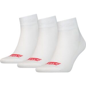 Levi's MID CUT BATWING LOGO 3P Unisexové ponožky, bílá, veľkosť 39/42