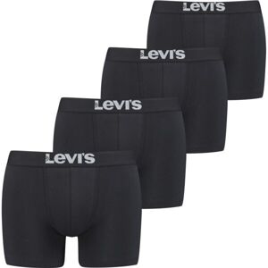 Levi's SOLID BASIC BRIEF 4P Pánské boxerky, černá, velikost