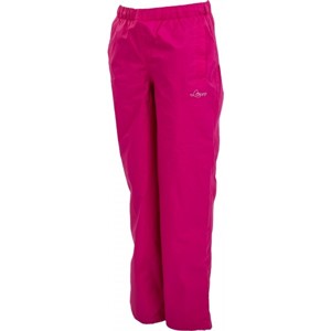 Lewro PANDA růžová 128-134 - Dívčí šusťákové kalhoty