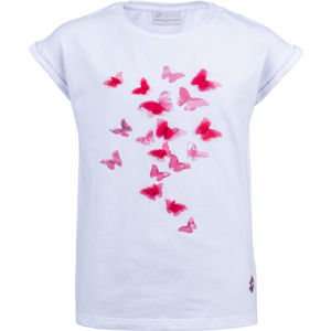Lotto ELIZ Dívčí tričko, Bílá,Růžová, velikost 140-146