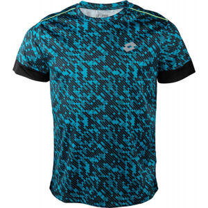 Lotto RUN&FIT TEE PRT PL Pánské běžecké tričko, modrá, velikost XL