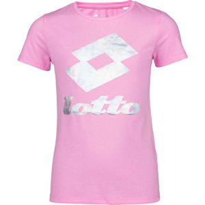 Lotto SMART G TEE JS Dívčí tričko, Růžová,Bílá, velikost XL