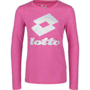 Lotto SMART LONG SLEEVE TEE Dívčí tričko, růžová, veľkosť M