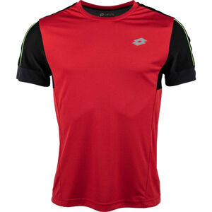 Lotto SPEEDRUN IV TEE PL Pánské běžecké tričko, Červená,Černá,Stříbrná, velikost M