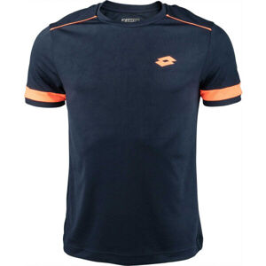 Lotto SUPERRAPIDA V TEE PL Pánské sportovní tričko, Tmavě modrá,Oranžová, velikost XXL