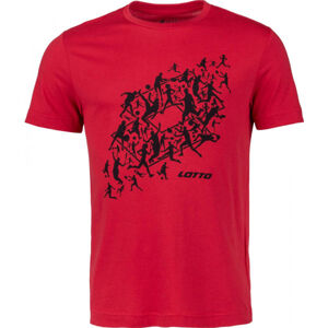 Lotto TEE LOSANGA PLUS III JS Pánské tričko, Červená,Černá, velikost L