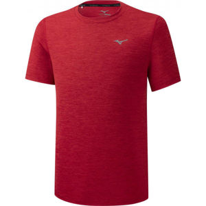 Mizuno IMPULSE CORE TEE Pánské běžecké triko, Červená,Tmavě šedá, velikost XL