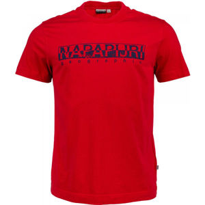 Napapijri SOLANOS červená M - Pánské tričko