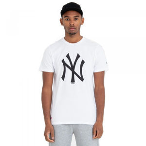 New Era MLB TEAM LOGO TEE NEW YORK YANKEES Bílá XXL - Pánské tričko
