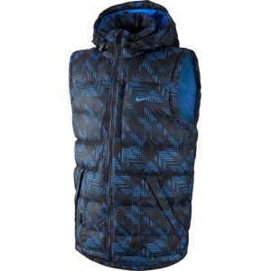 Nike ALLIANCE 550 PRINTED HOODED modrá M - Pánská sportovní vesta