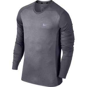 Nike M NK MILER TOP LS šedá L - Pánské tričko