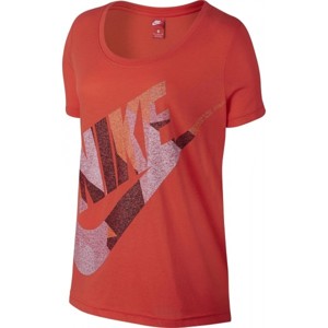 Nike NSW TEE SS SKYSCRAPER W červená XS - Dámské triko