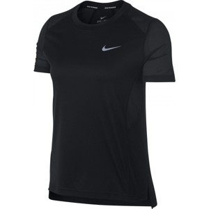 Nike MILER TOP SS W černá L - Dámské triko s krátkým rukávem
