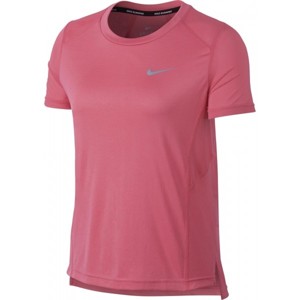 Nike MILER TOP SS W růžová M - Dámské triko s krátkým rukávem