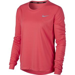 Nike MILER TOP LS červená S - Dámské běžecké triko