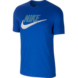 Nike NSW TEE BRAND MARK M modrá M - Pánské tričko