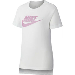 Nike NSW TEE DPTL BASIC FUTURA G bílá L - Dívčí tričko