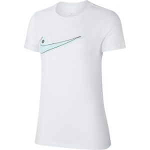 Nike SPORTSWEAR TEE DOUBLE SWOOSH bílá XS - Dámské tričko