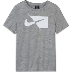 Nike DRY Chlapecké tréninkové tričko, šedá, veľkosť M