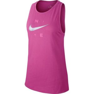 Nike DRY TANK DFC BRAND Dámské sportovní tílko, Růžová,Bílá, velikost XS