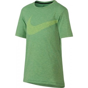 Nike BREATHE TOP SS HYPER GFX zelená S - Chlapecké tréninkové triko