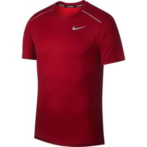 Nike MILER TECH TOP SS M červená M - Pánské běžecké tričko