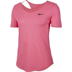 Nike TOP SS RUNWAY W růžová M - Dámské běžecké tričko
