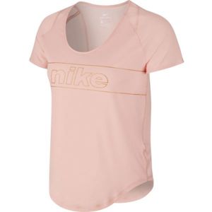 Nike TOP SS 10K GLAM W Dámské běžecké tričko, Růžová, velikost L