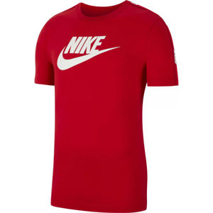Nike NSW HYBRID SS TEE M červená M - Pánské tričko
