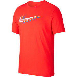 Nike NSW SS TEE SWOOSH M oranžová M - Pánské tričko