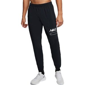 Nike ESSN WOVEN PANT GX FL M černá L - Pánské běžecké kalhoty