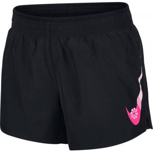 Nike ICNCLSH 10K SHORT GX W Dámské běžecké šortky, Černá,Růžová, velikost XS