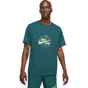 Nike DRI-FIT MILER Pánské běžecké tričko, tyrkysová, veľkosť M