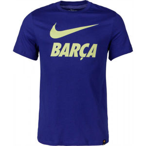 Nike FC BARCELONA TEE SNR Pánské fotbalové tričko, Modrá,Žlutá, velikost M