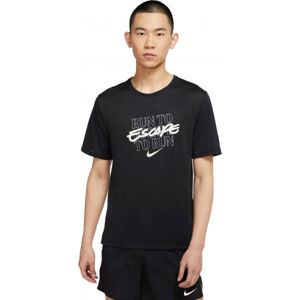 Nike DF MILER TOP SS WR GX M Pánské běžecké tričko, černá, velikost M