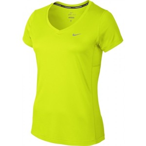Nike MILER V-NECK žlutá XL - Dámské běžecké triko