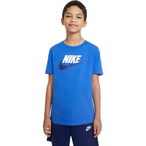 Nike NSW TEE FUTURA ICON TD B Chlapecké tričko, Modrá,Bílá,Tmavě modrá, velikost