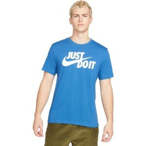 Nike SPORTSWEAR JUST DO IT SWOOSH Pánské tričko, modrá, velikost L