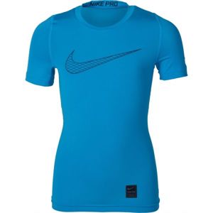 Nike PRO TOP SS COMP modrá S - Chlapecké triko