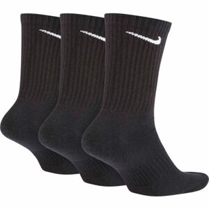 Nike EVERYDAY CUSH CREW 3PR U Ponožky, Černá,Bílá, velikost XL