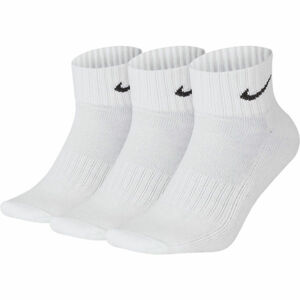 Nike 3PPK VALUE COTTON QUARTER Tréninkové ponožky, bílá, veľkosť S