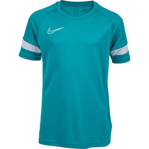 Nike DRI-FIT ACADEMY Chlapecké fotbalové tričko, Tyrkysová,Bílá, velikost L