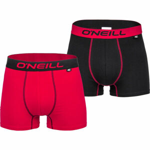 O'Neill BOXER PLAIN 2PACK Pánské boxerky, červená, velikost M