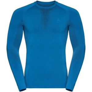 Odlo SUW MEN'S TOP L/S CREW NECK PERFORMANCE WARM modrá L - Pánské tričko