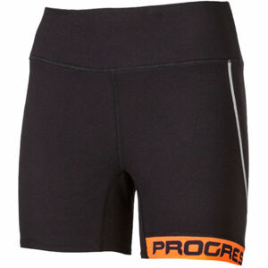 Progress KITTY Dámské elastické šortky, Černá,Oranžová, velikost
