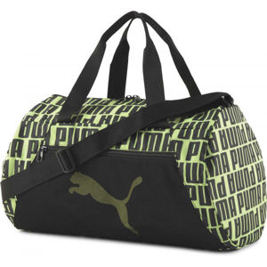 Puma AT ESS BARREL BAG Sportovní taška, Černá,Světle zelená, velikost