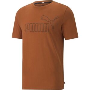 Puma ESSENTIALS ELEVATED TEE Pánské triko, hnědá, velikost