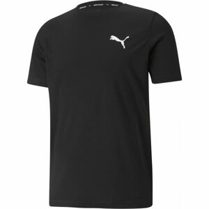 Puma ACTIVE SMALL LOGO TEE Pánské sportovní triko, Bílá,Černá, velikost S